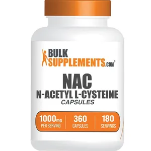 Suplemento BulkSupplements.com N-acetil L-cisteína 1000 mg
