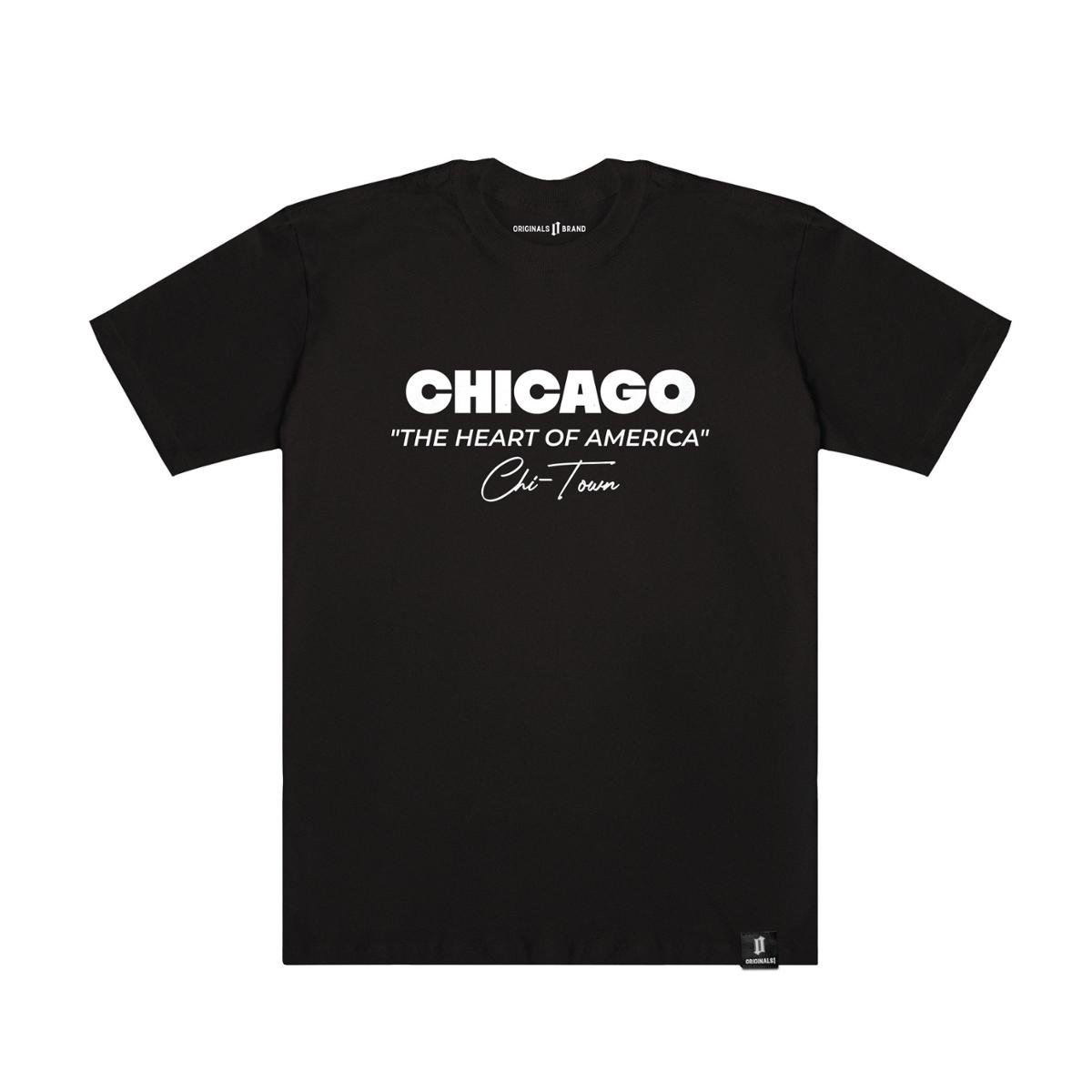 Camiseta Chicago Essentials City Preto Originals Brand