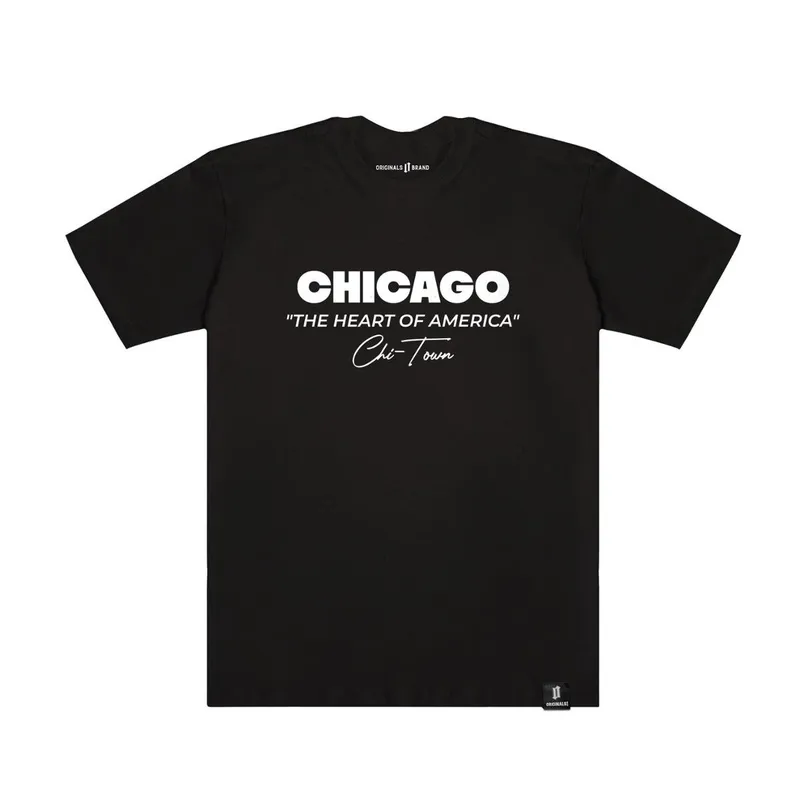 Camiseta Chicago Essentials City Preto Originals Brand