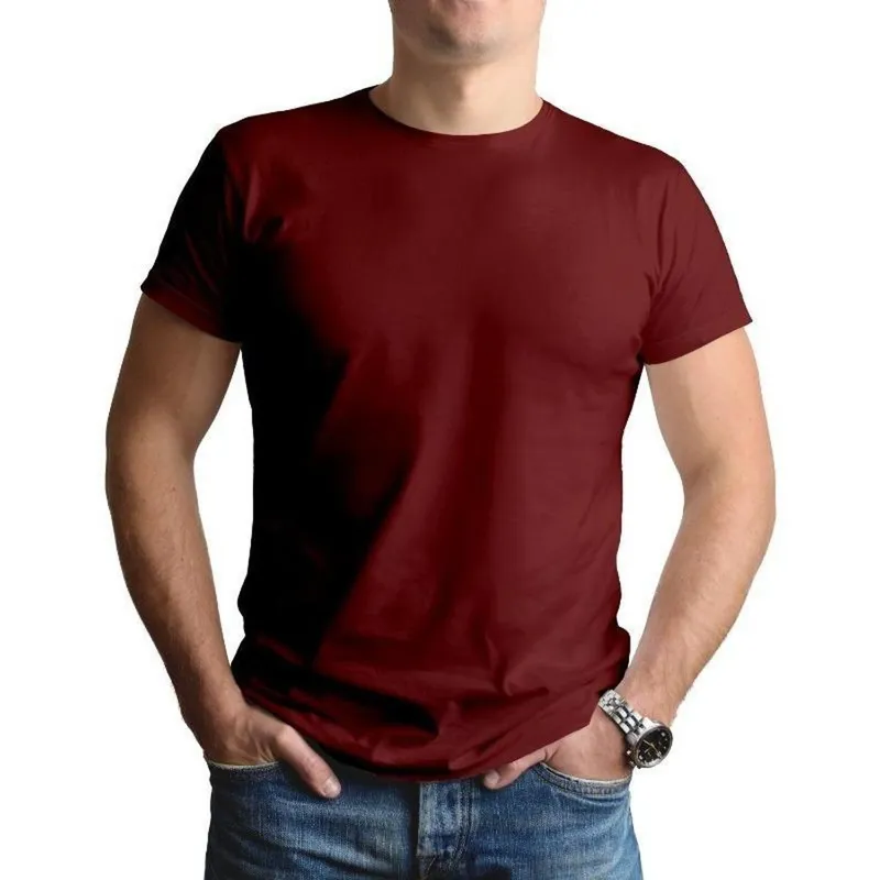 Camiseta Masculina Básica Lisa Gola Redonda Premium Algodão