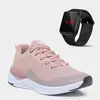 Tênis Academia Feminino Caminhada + Relógio Digital LED Esportivo