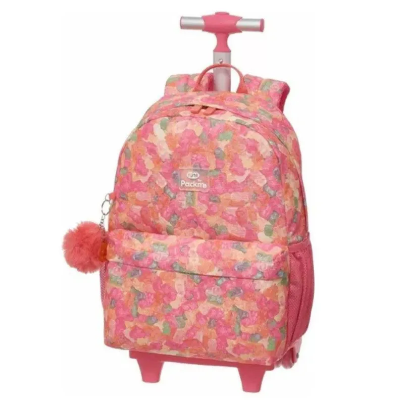 Mochila Rodinhas Pack Me Fini Full Print Pacific