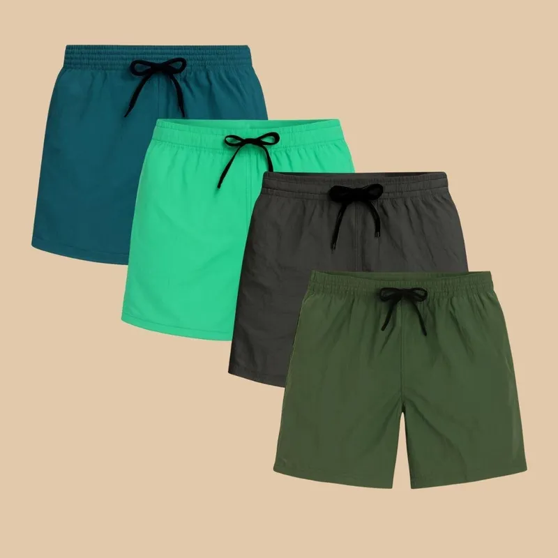 Kit 4 Shorts Masculino Tactel Casual Praia