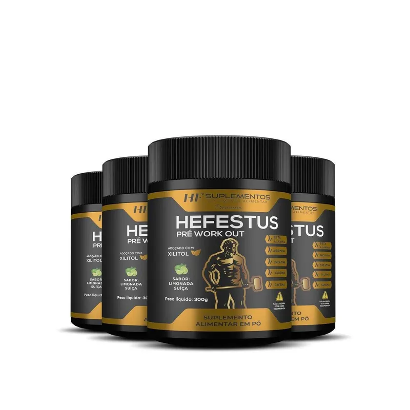 Hefestus Pré-Workout Hf Suplementos com 4