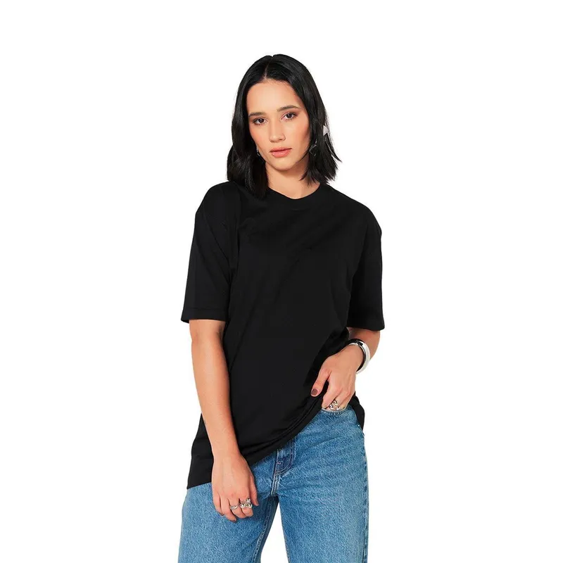 Camiseta Oversized Streetwear Preta Camisa