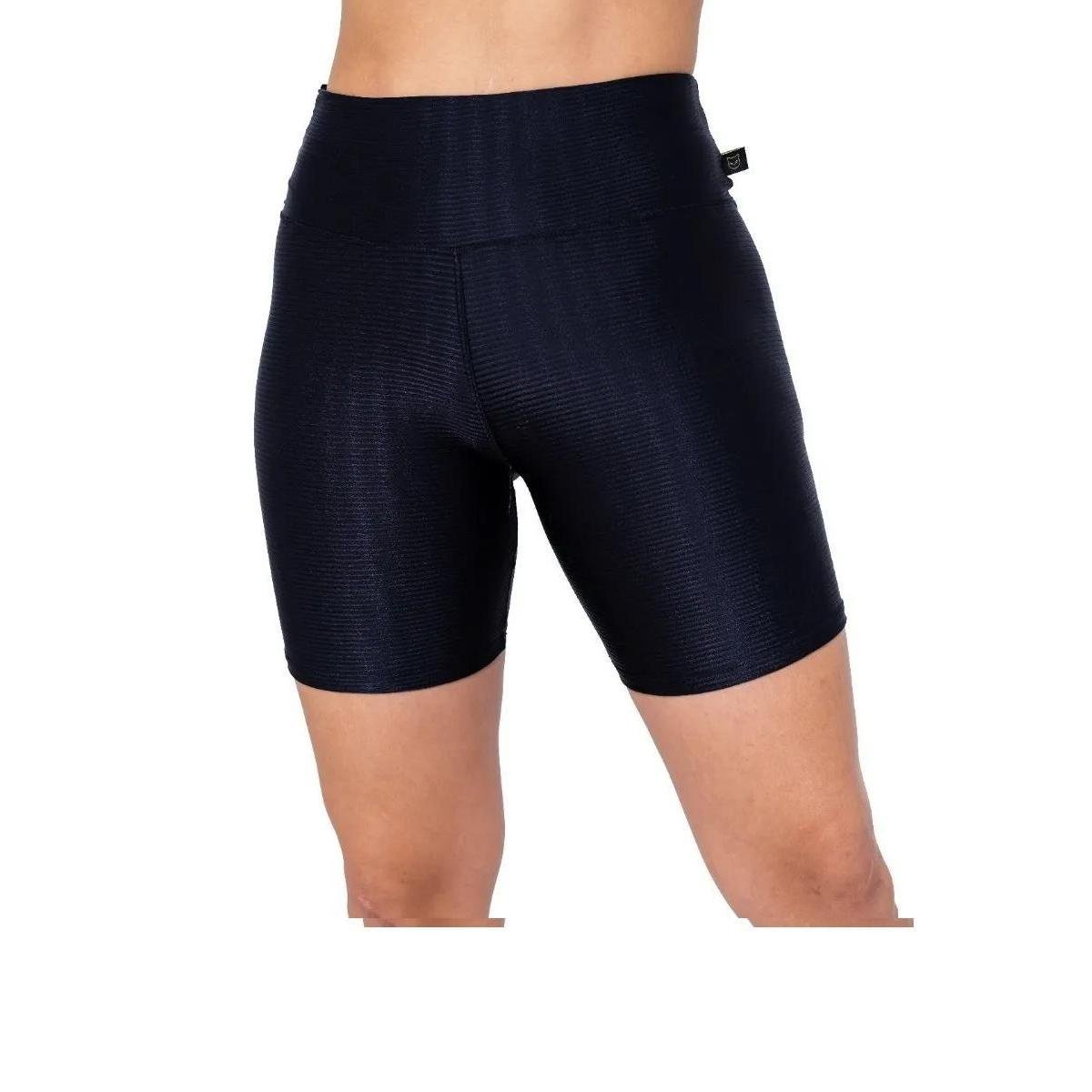 Short Poliamida 3d Meia Coxa Cintura Alta