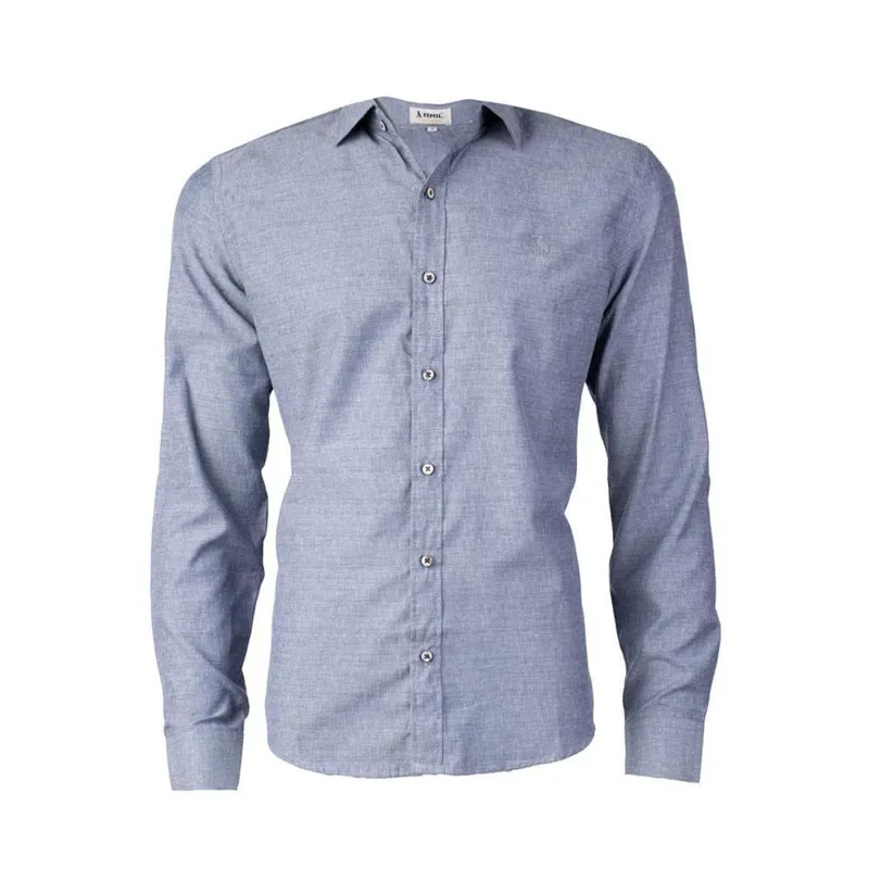 Camisa Masculina Amil Manga Longa Azul