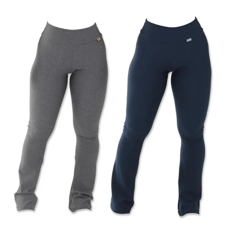 Kit 2 Calças Legging Feminina Flare Bailarina Felpada