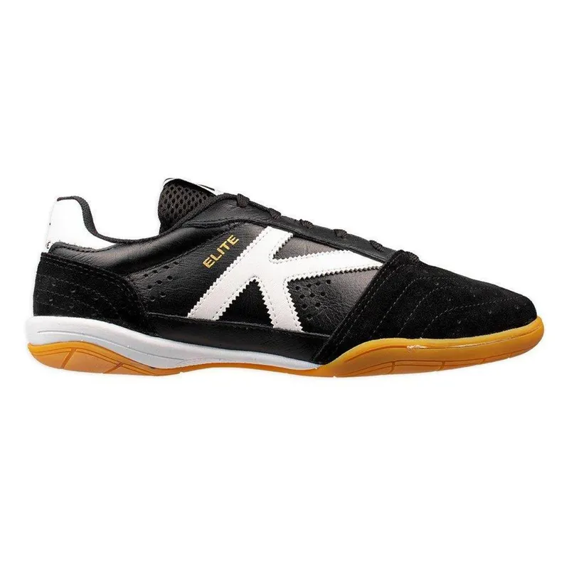 Chuteira Kelme Flamenco Futsal Preto e Branco Confortável