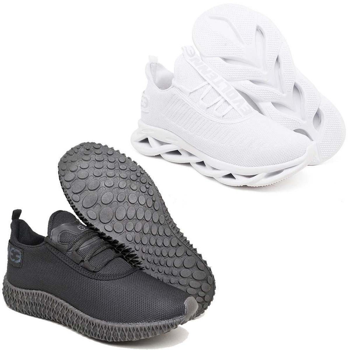 Tênis Feminino Running Esporte Confortável Kit 2 Pares