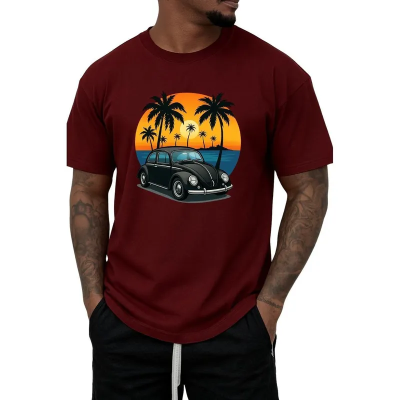 Camisa Masculina Fusca Gmm Shoes Casual Estilo Moderno Retro