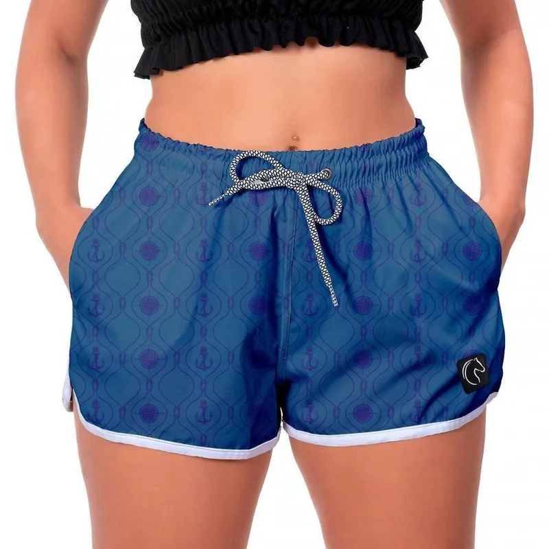 Short Liso Premium Feminino Academia Corrida Moderno Bolsos