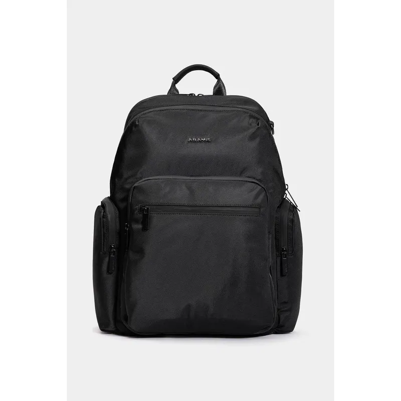 Mochila Aramis Office em Couro alças ergonômicas Preto