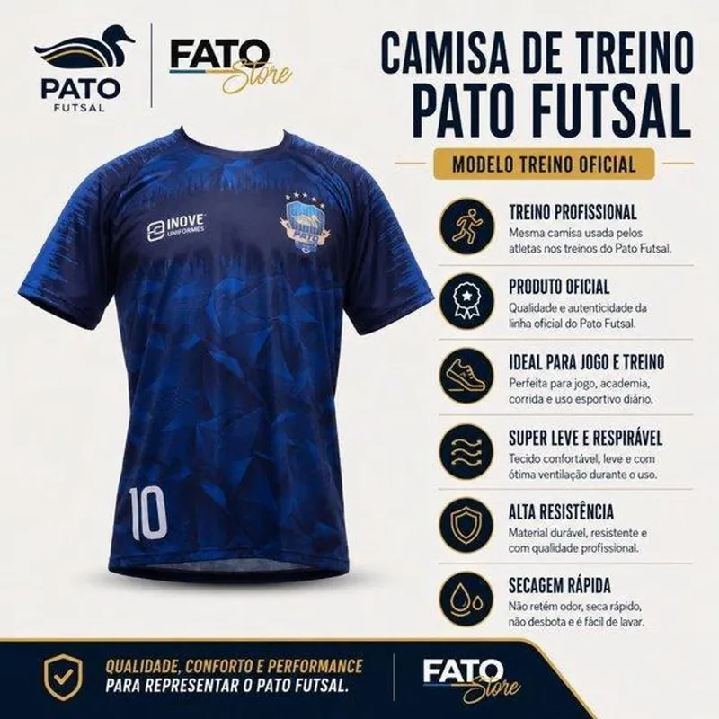 Camisa Treino Pato Futsal Oficial