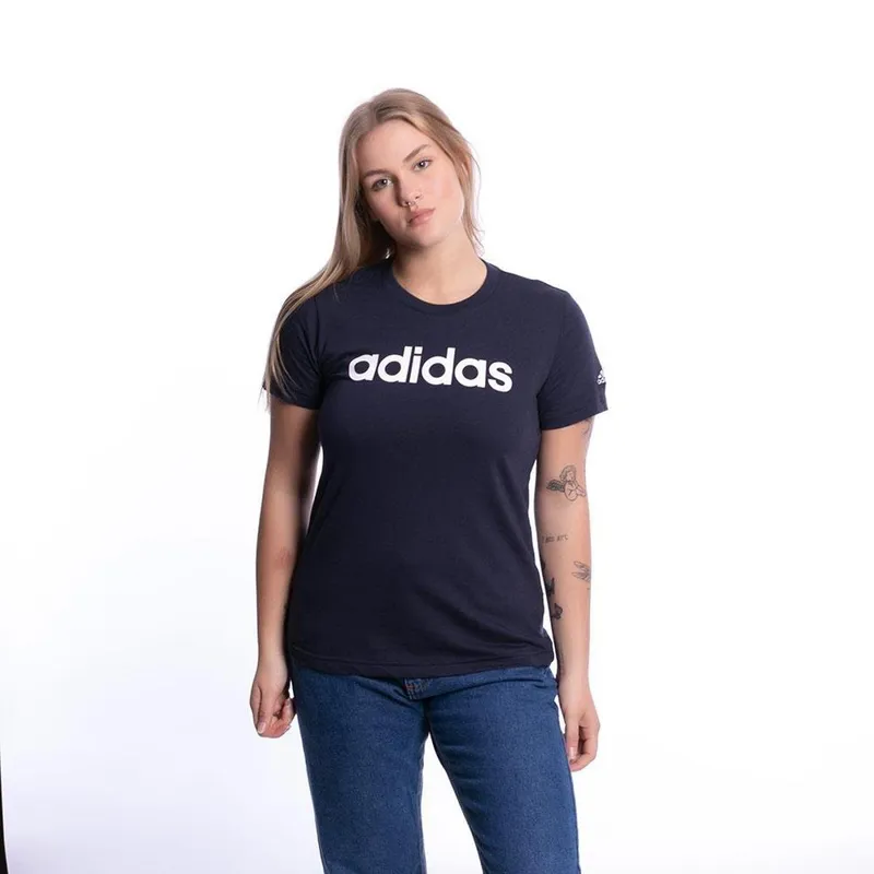Camiseta Adidas Logo Linear Feminino - HO7833