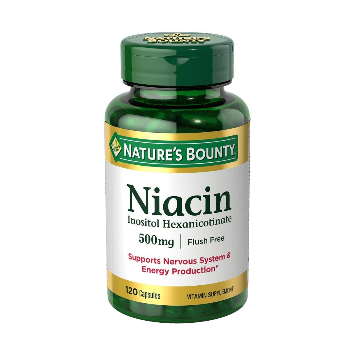 Suplemento Nature'S Bounty Niacina 500 Mg Flush Free 120 Cápsulas