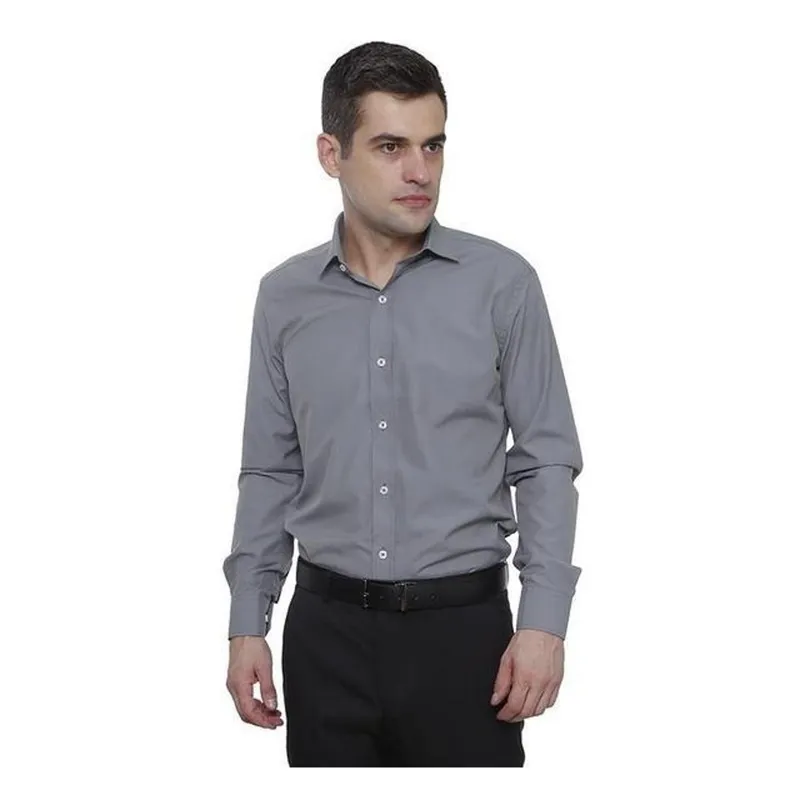 Camisa Passa Fácil Hugo Deleon Lisa Cinza