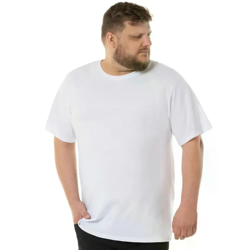 Kit 3 Camisetas Plus Size de Algodão Sortido