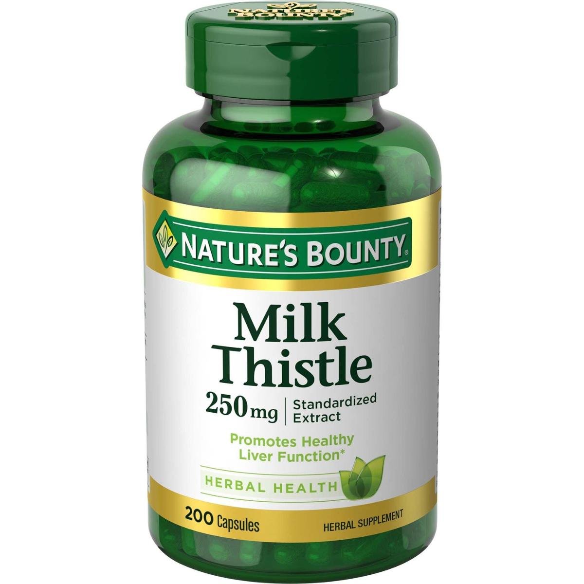 Suplemento Nature'S Bounty Milk Thistle 250 Mg 200 Cápsulas