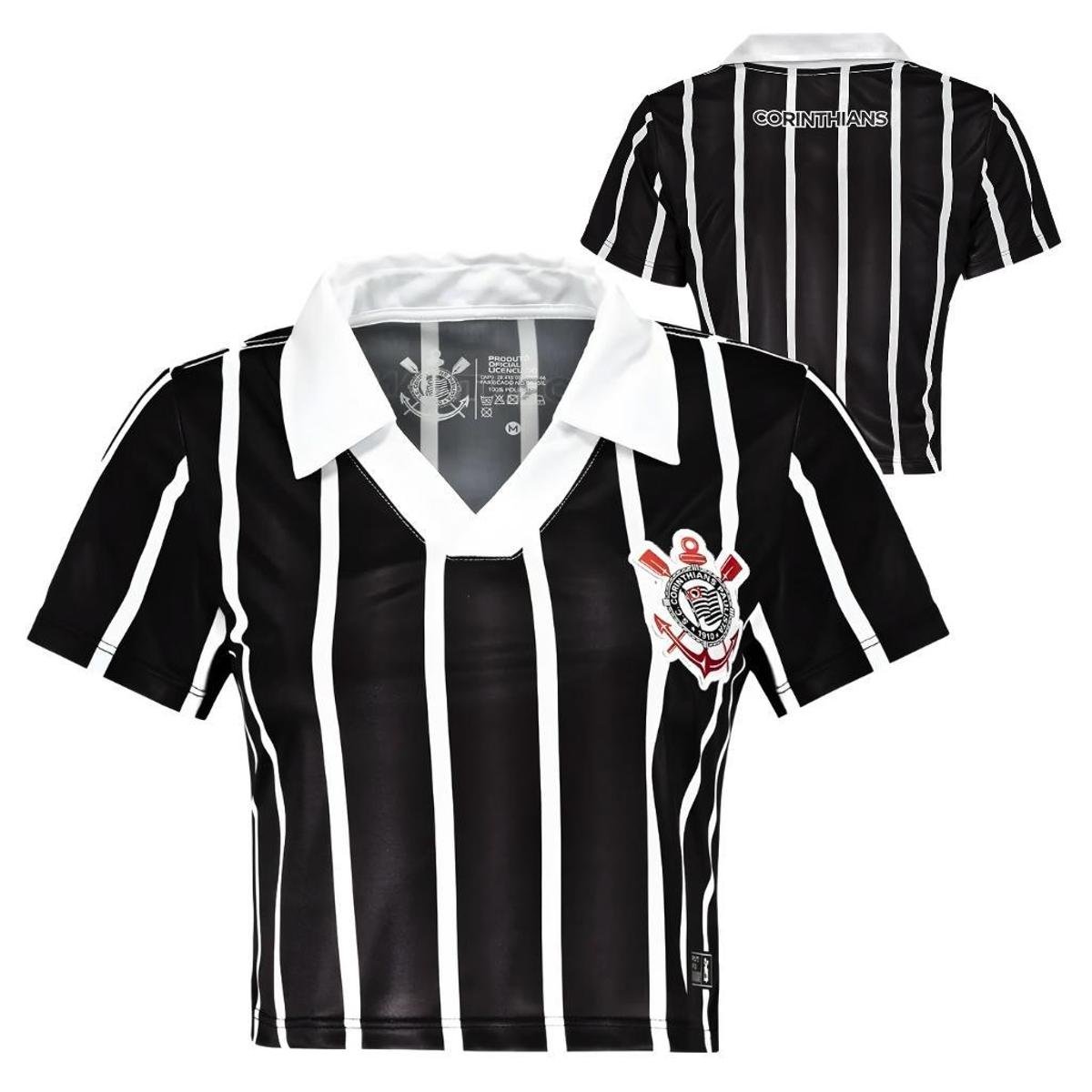 Cropped Feminino Corinthians Coimbra Listras