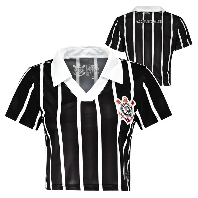 Cropped Feminino Corinthians Coimbra Listras