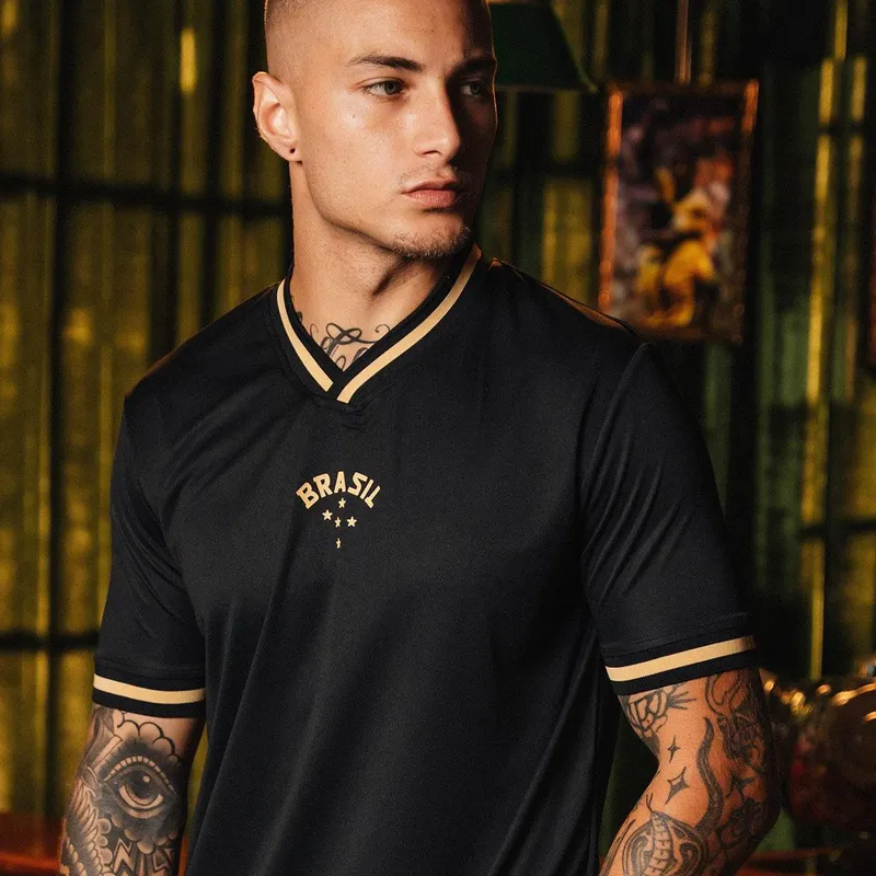 Camisa Brasil Urban Dry Preta Masculina