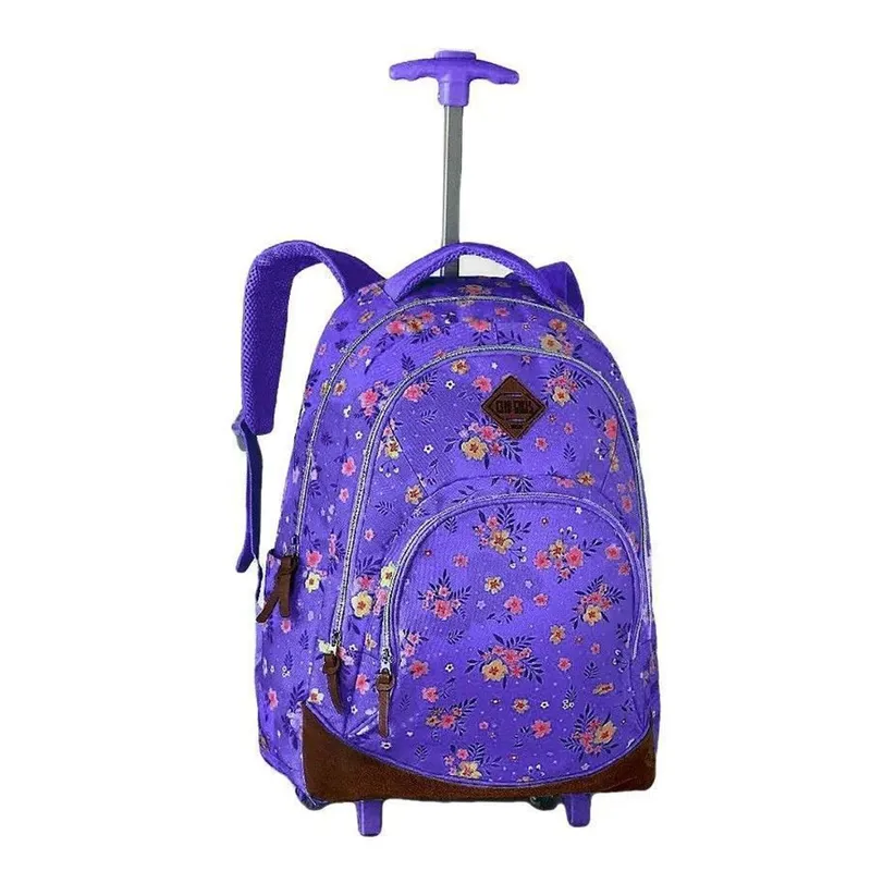 Mochila Clio com Rodinhas Estampada 8238 - Juvenil