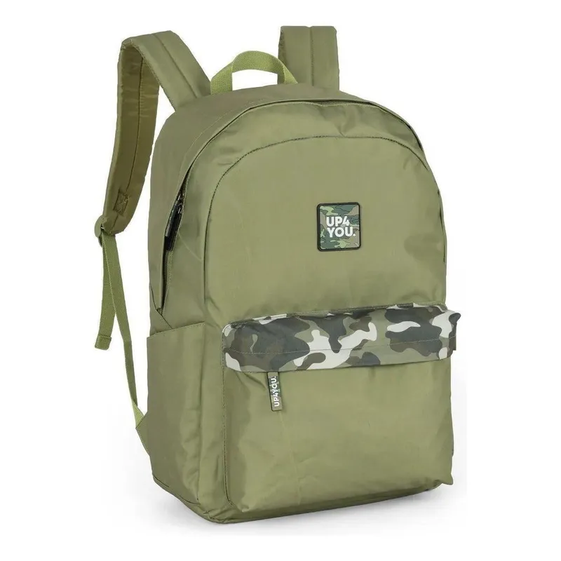 MOCHILA 18 JUVENIL CAMUFLADA VERDE LUXCEL MS47861UP