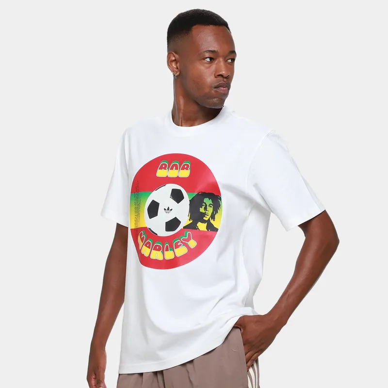 Camiseta Jamaica Adidas Bob Marley Originals Masculina