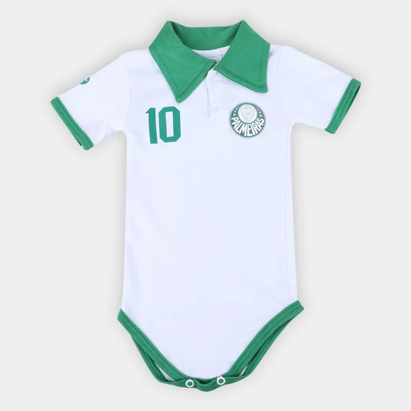 Body Polo Palmeiras n°10 Infantil Torcida Baby