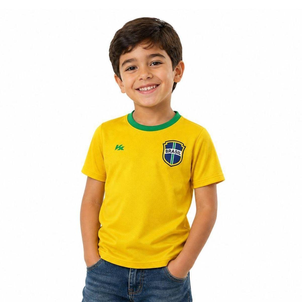 Camisa Brasil Infantil Torcedor Esporte Kanxa 7892