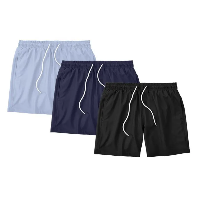 Kit 3 Shorts Masculino Liso Básico Bermuda Tactel Água Praia Treino Academia Corrida