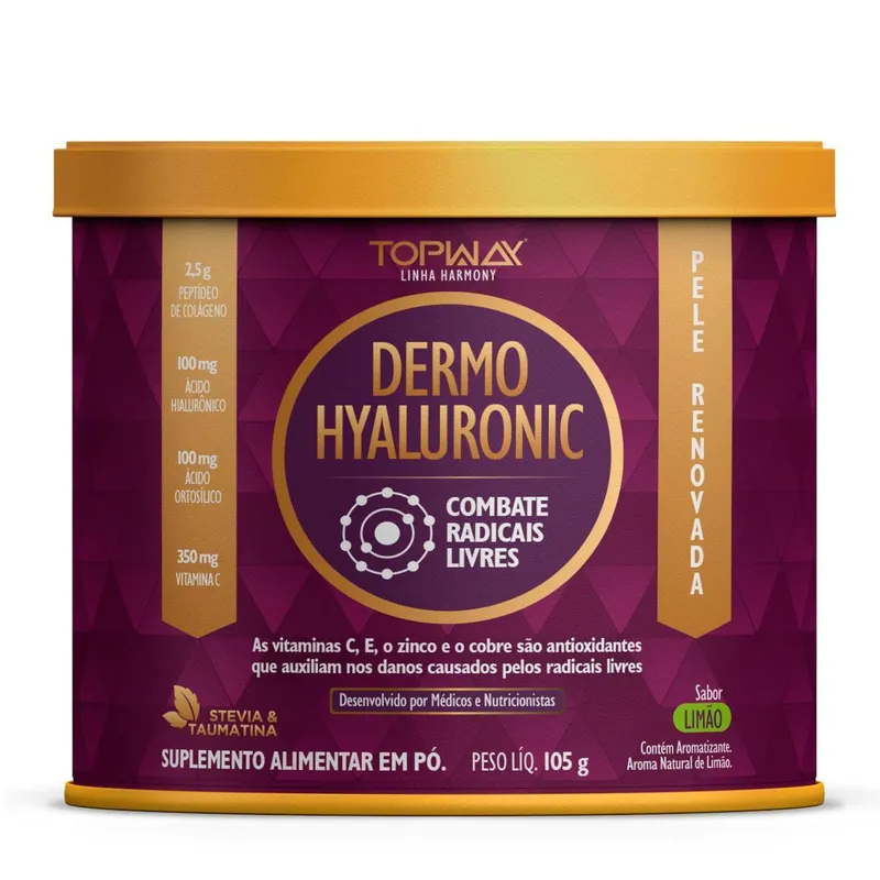 Suplemento Para Pele Dermo Com Ácido Hialurônico 105G Topway