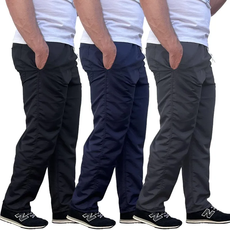 Kit 4 Calça Masculina Tactel Básica Caminhada Esportiva Academia 3 Bolsos