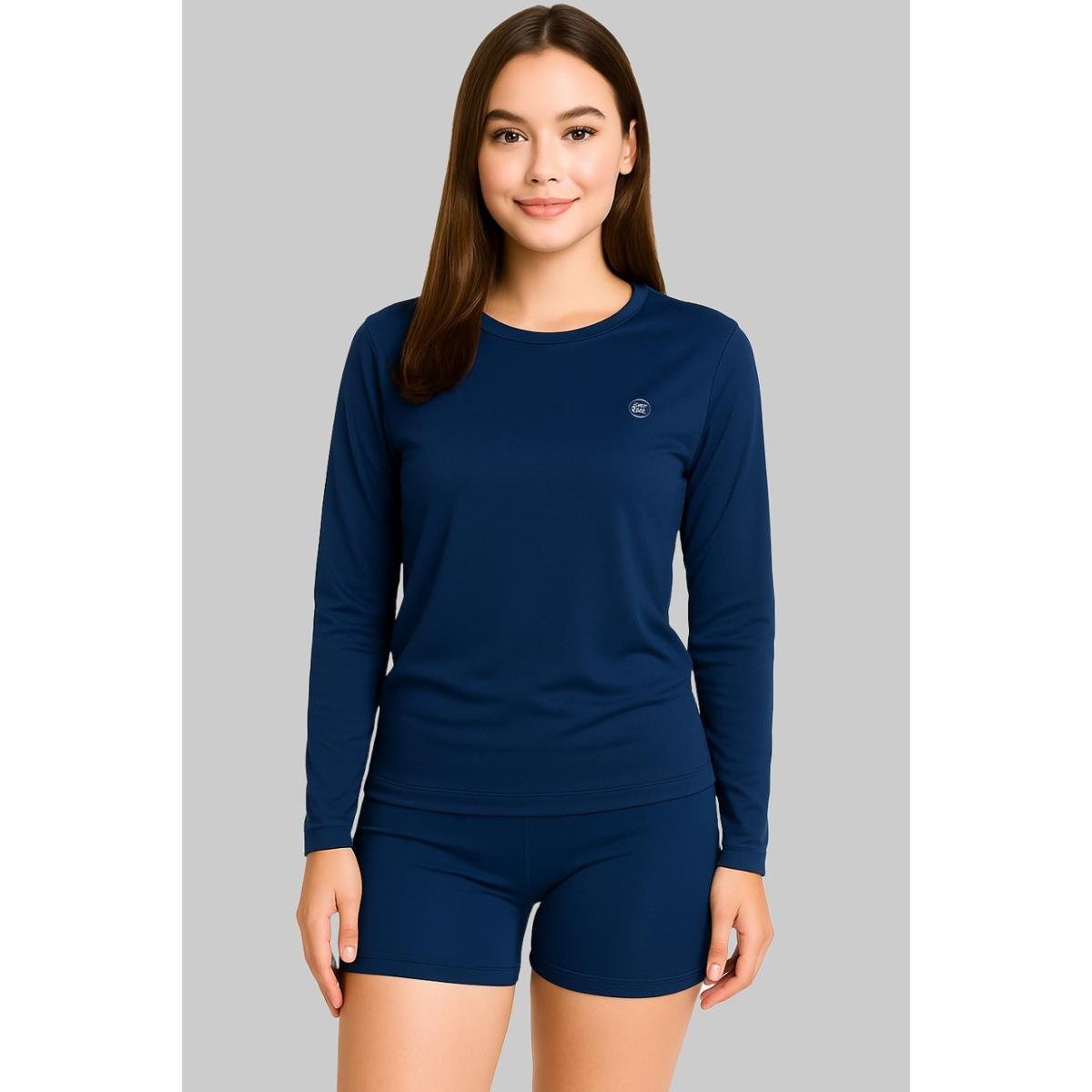 Camisa Feminina Térmica Proteção UV50 Manga Longa Corrida e Treino