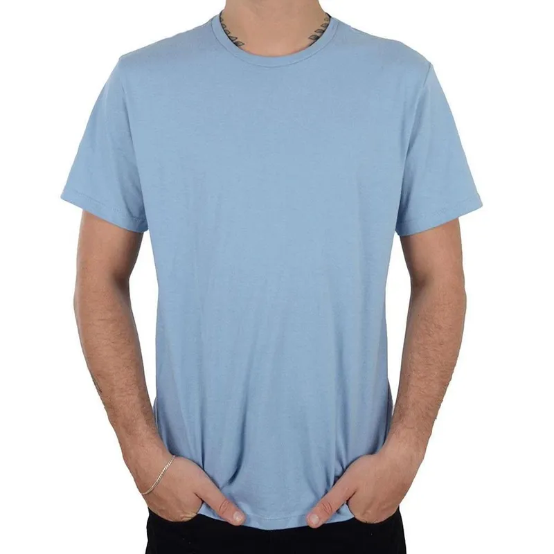 Camiseta Masculina Ogochi Essencial Slim Azul Claro - 0065