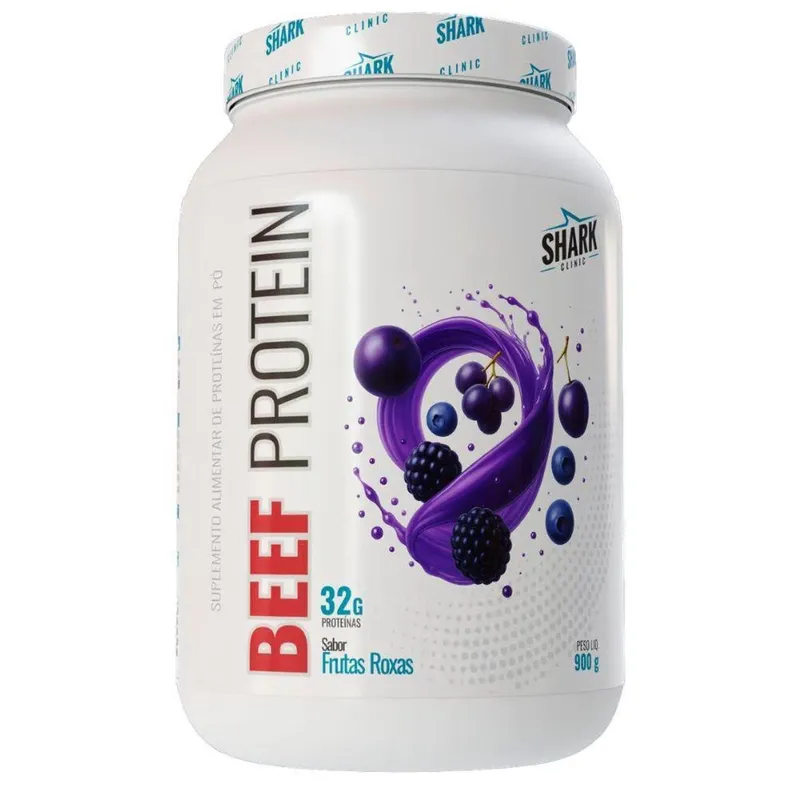 Beef Protein Colageno Hidrolisado Frutas Roxas 900g Shark