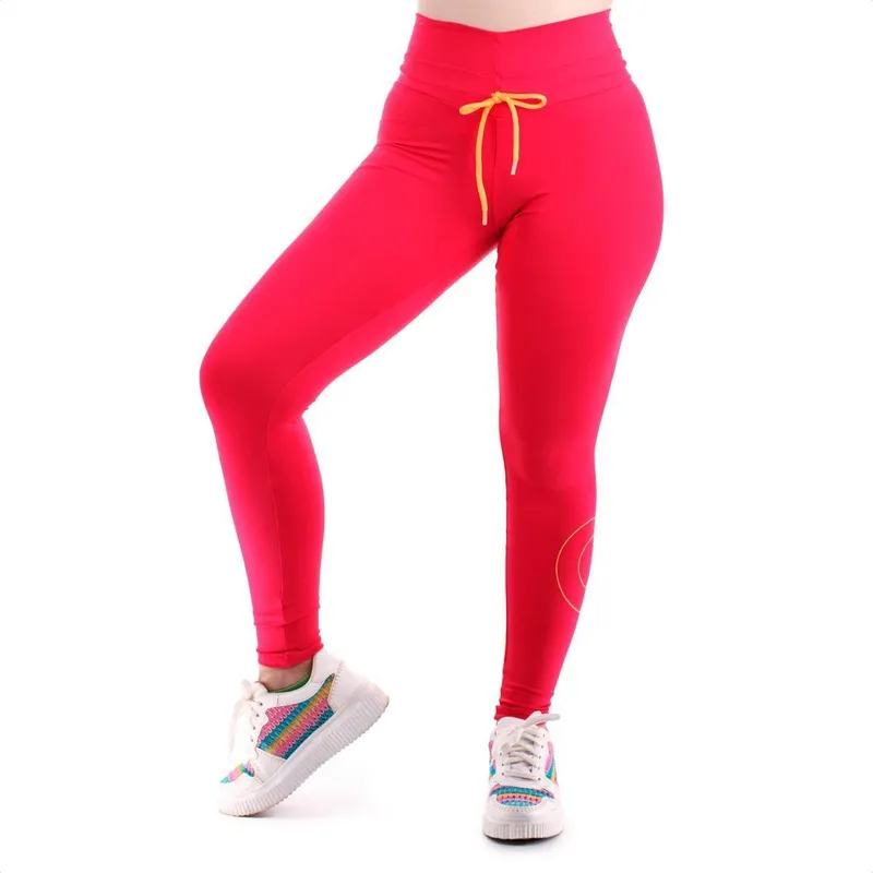 Calça Legging Caju Brasil NZ Com Cadarço e Silk Rosa Magenta - Feminino