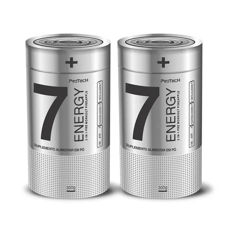 Kit Pre Treino Protech Força Energy Abacaxi 300g Suplemento Pré Workout Performance Energia