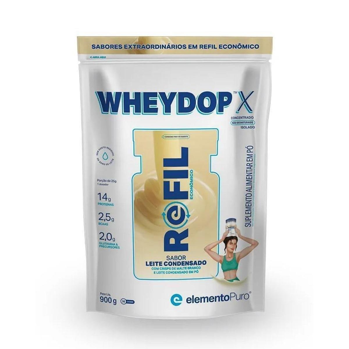 Refil Wheydop X Leite C0ndensado 900g - Elemento Puro