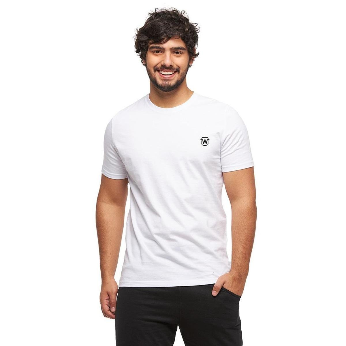 Camiseta Básica Plus Size Wooks Manga Curta WC4plus-VERDE-G5