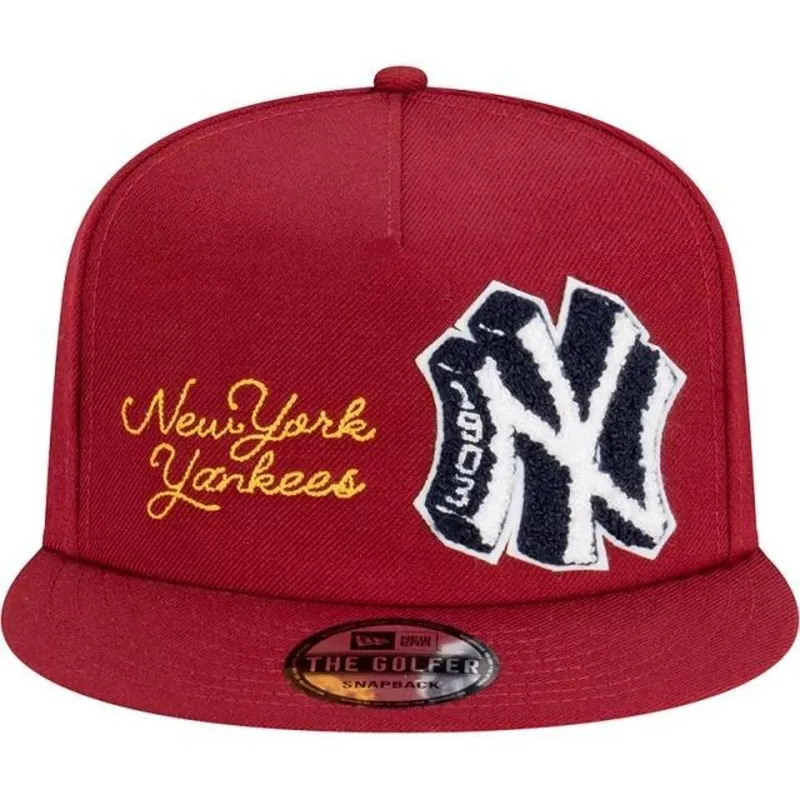 BONÉ NEW ERA GOLFER NEW YORK YANKEES LETTERMAN MBP23BON036 VERMELHO ESCURO