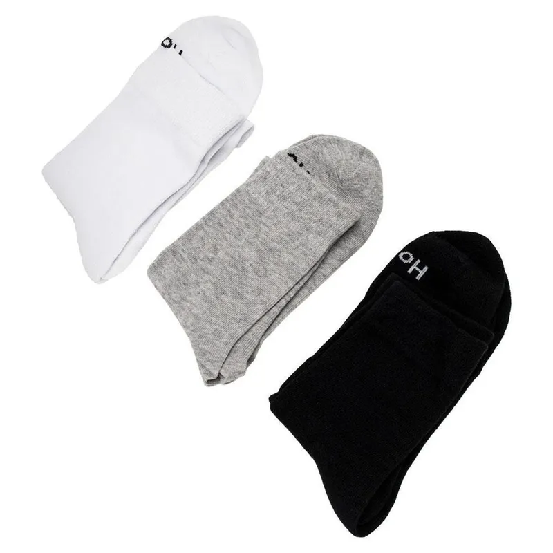 Kit Com 3 Pares De Meias Cano Longo Hoahi 18096 - Preto+Branco - 39/43