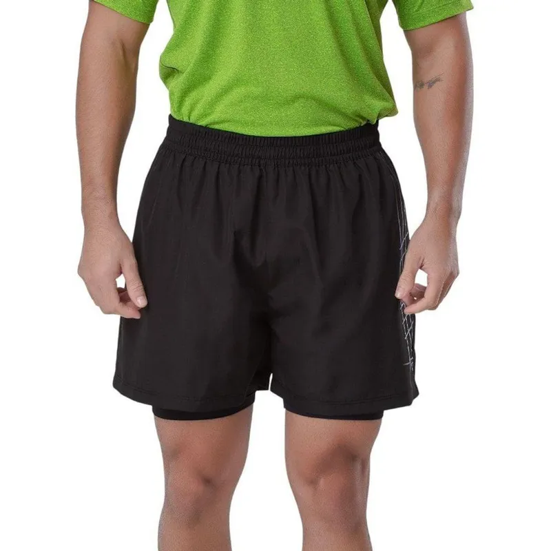 Short Duplo Elite Di Lorenzo Masculino - Preto P