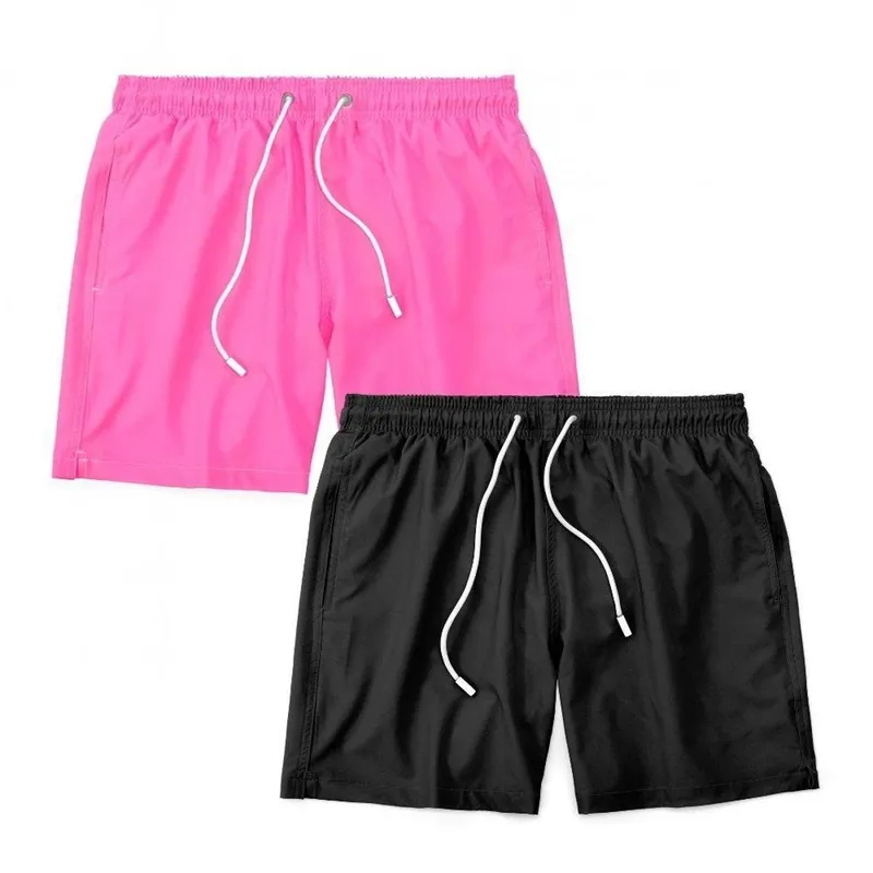 Kit 2 Shorts Bermuda Masculino Tactel Liso Praia Academia