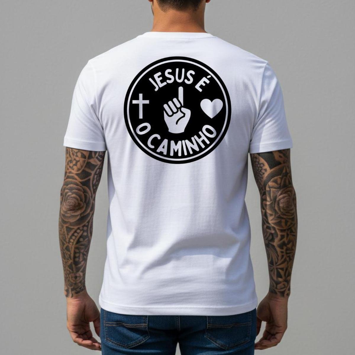Camiseta Masculina Gola Redonda Camisas Personalizadas Algodão Blusa Encontro Jovens Regular Fit