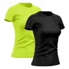 Kit 2 Camiseta Feminina Manga Curta Dry Proteção Solar UV Blusa Baby Look Academia Treino Camisetas