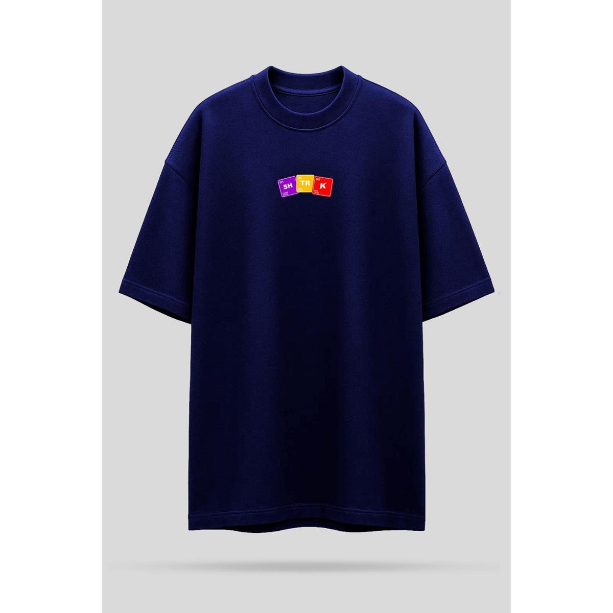 Camiseta Oversized Shatark Cientista - Azul Marinho