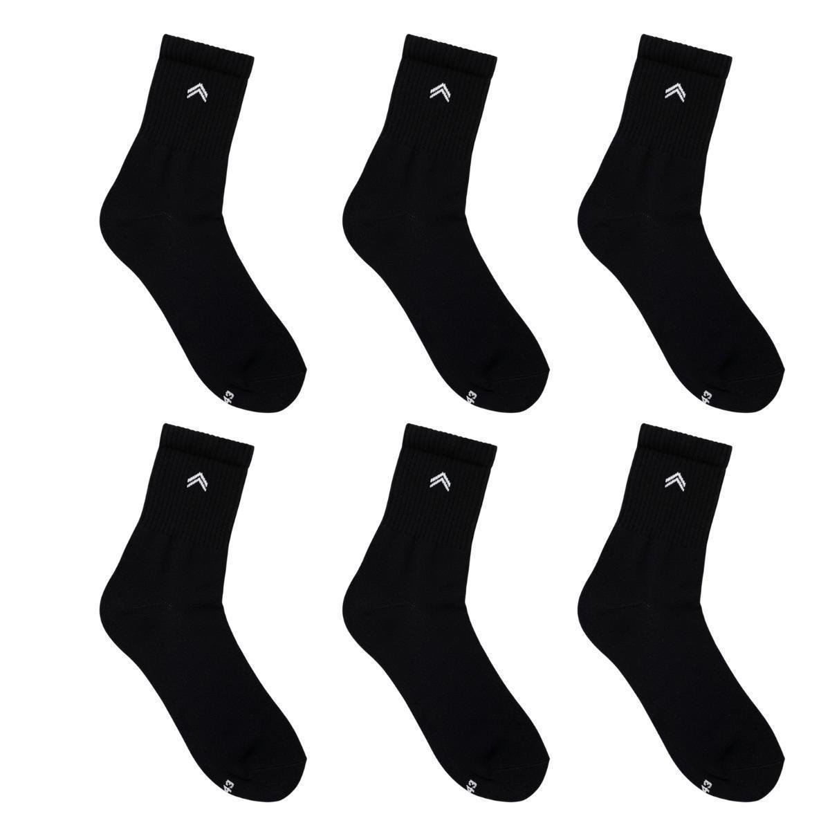 Kit 6 Pares de Meias Up Urban Atoalhada Casual Cano Médio Unissex