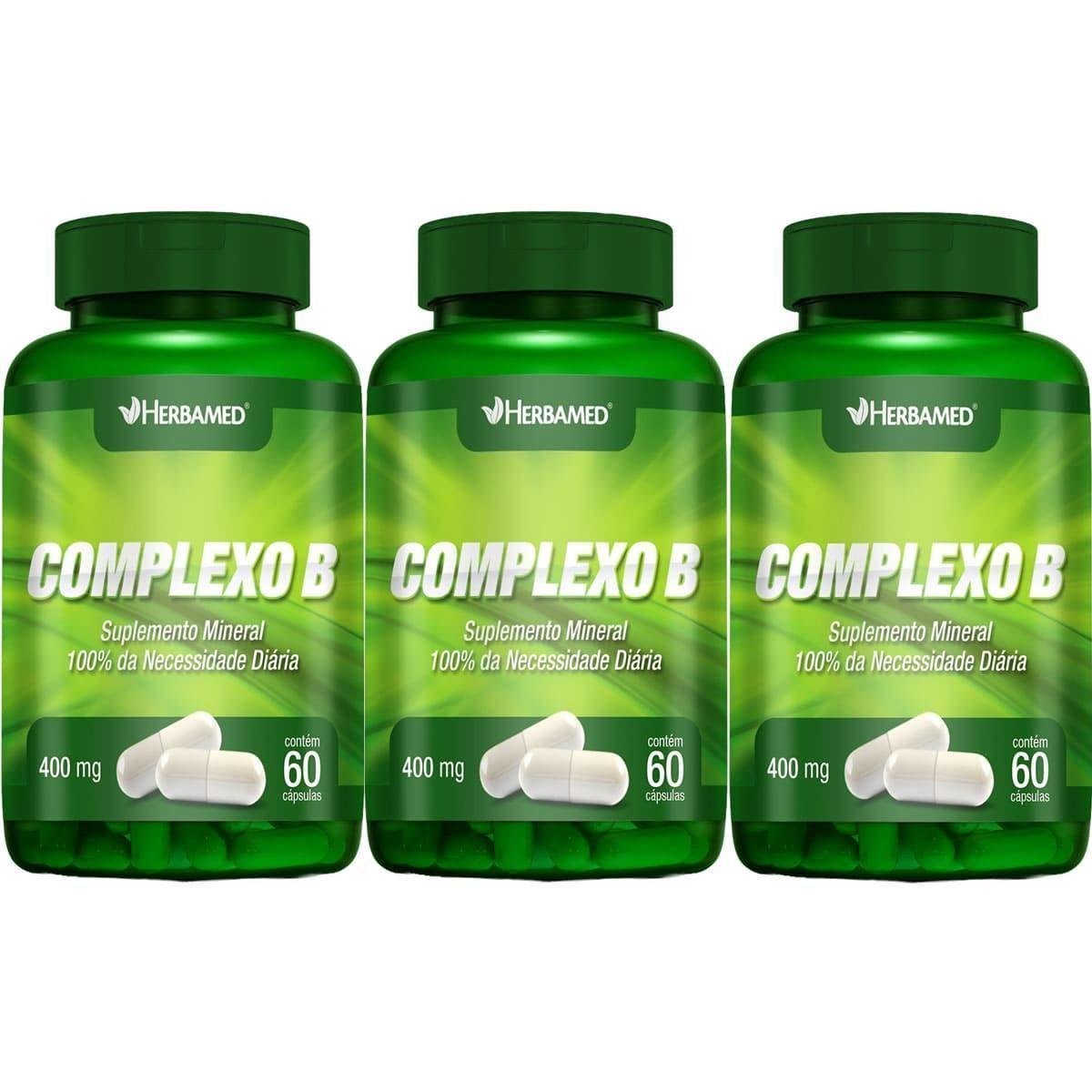 Kit 3X Complexo B. 60 Cápsulas - Herbamed